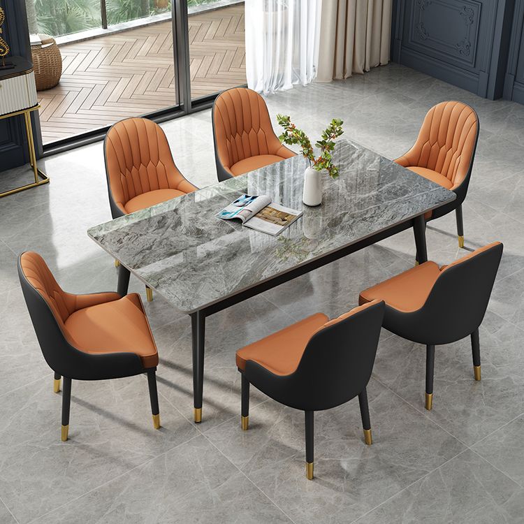 Simplicity Style Rectangle Home Furniture Stone Dining Table with 4-foot