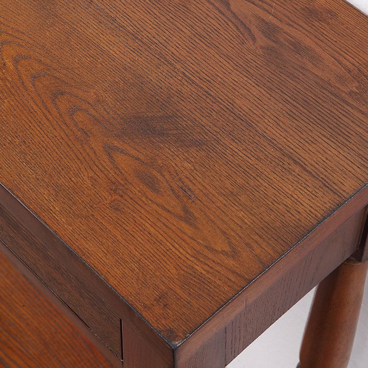French Country Wood End Table Rectangle Console Sofa Table for Hall