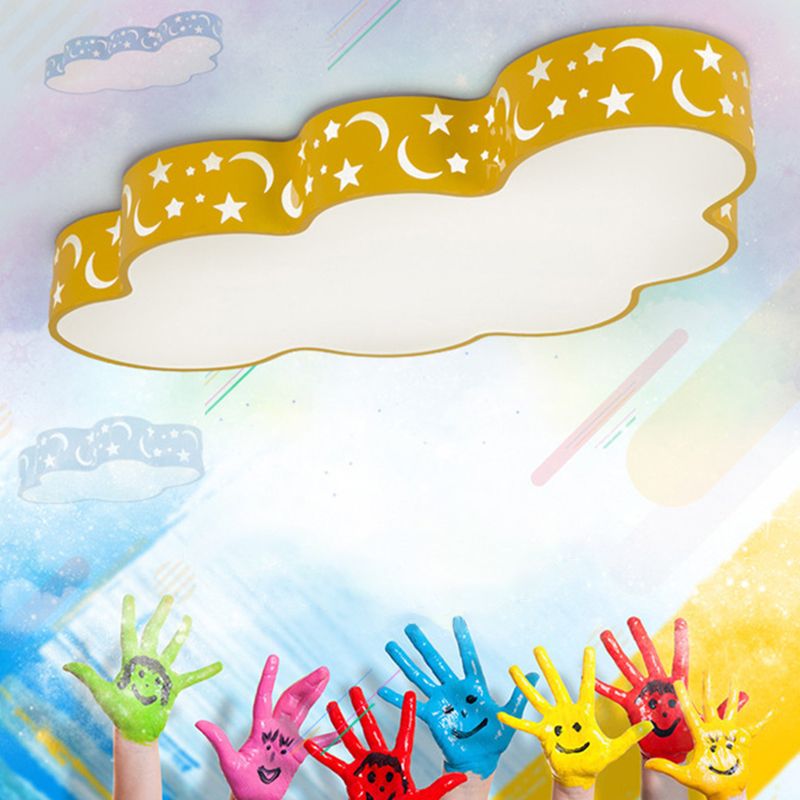 Simplicité Nuage LED Flush Mount Light Acrylique Salle de l'enfant Ceiling Light Flush Mount