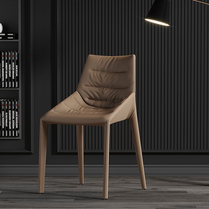 Faux Leather Side Chair Set Modern Upholstered Side Dining Chairs