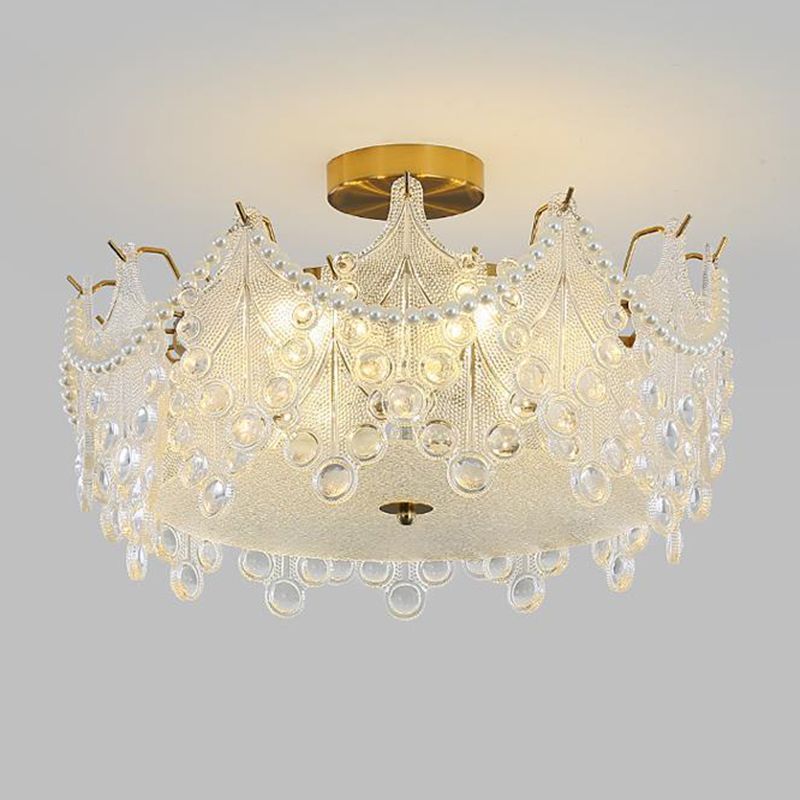 Creative Ceiling Light Contemporary Glass Flush Mount Light Fixture for Sitting Room
