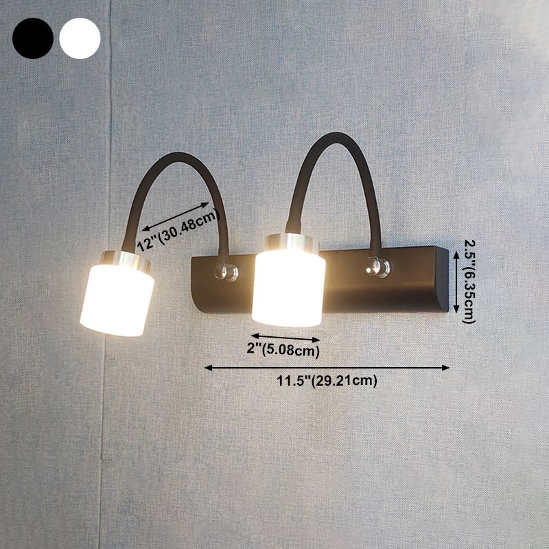 Modern Simple Mirror Lamp Fixture Flexible Makeup Mirror Lamp for Bathroom Washroom