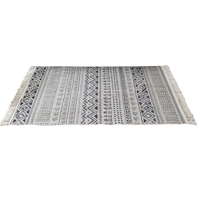 Stijlvolle boho chic tapijt multicolor geometrisch vloerkleed machine wassen tassel-getrimde tapijt voor huis