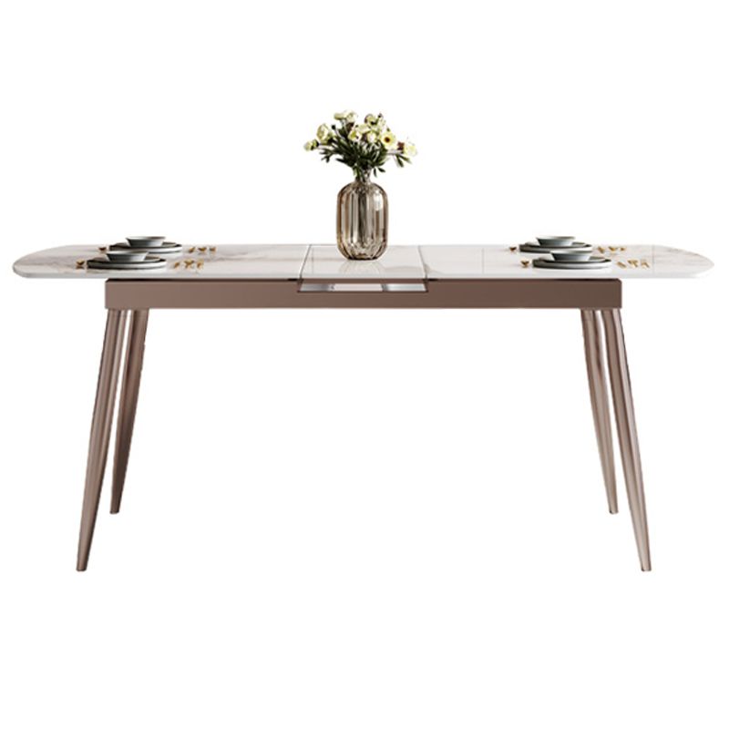 Extendable Dining Table Rectangle Modern Dining Table for Dining Room