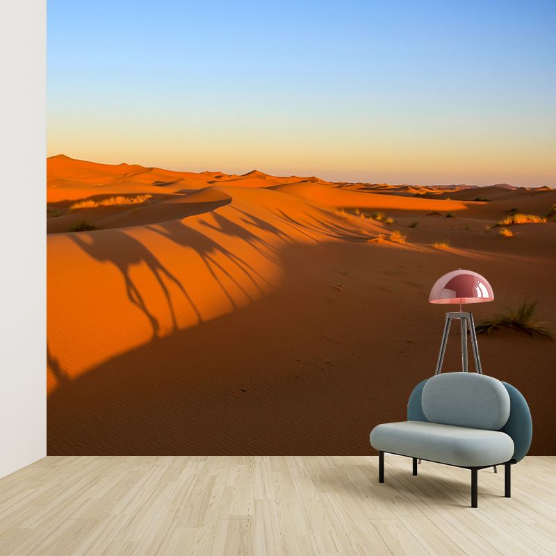 Desert Wall Mural Yellow Modernism Wall Decor for Living Room, Water Resistant