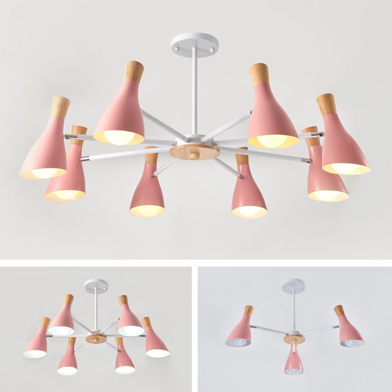 Luces de lámpara de lámpara de campana accesorios de iluminación de lámpara de metal contemporáneo