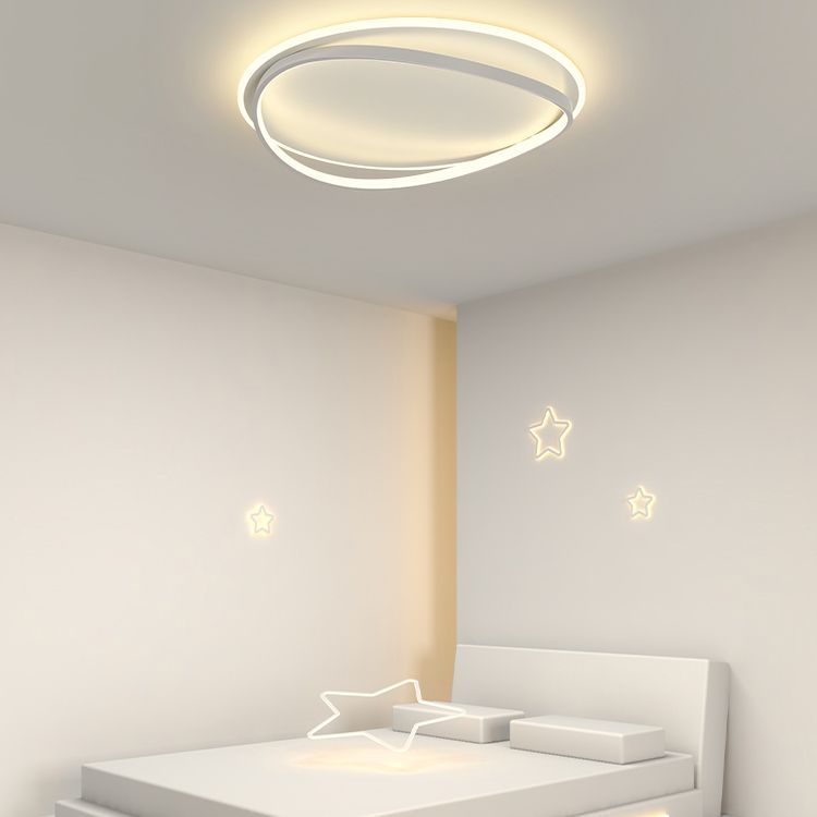 Lámpara de techo empotrada LED con montaje empotrado geométrico contemporáneo