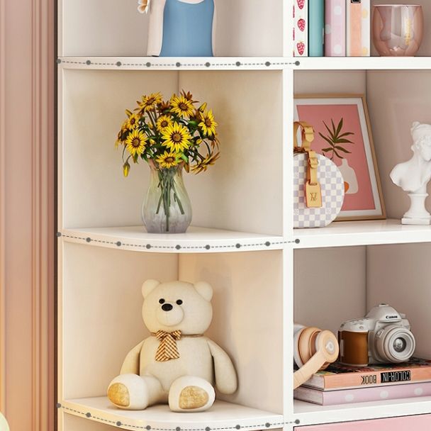 Modern Style Bookshelf Wood Closed Back Bookcase for Home Office