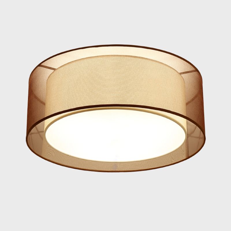 Plafonnier carré/rond en tissu de Style chinois, plafonnier pour salon