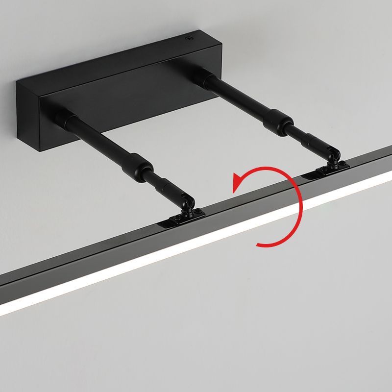 Luminaires de vanité LED linéaire moderne LEGLATES ÉCLAIRAGE VANIQUE AVEC OBEI AUCURS ACRYLIQUE