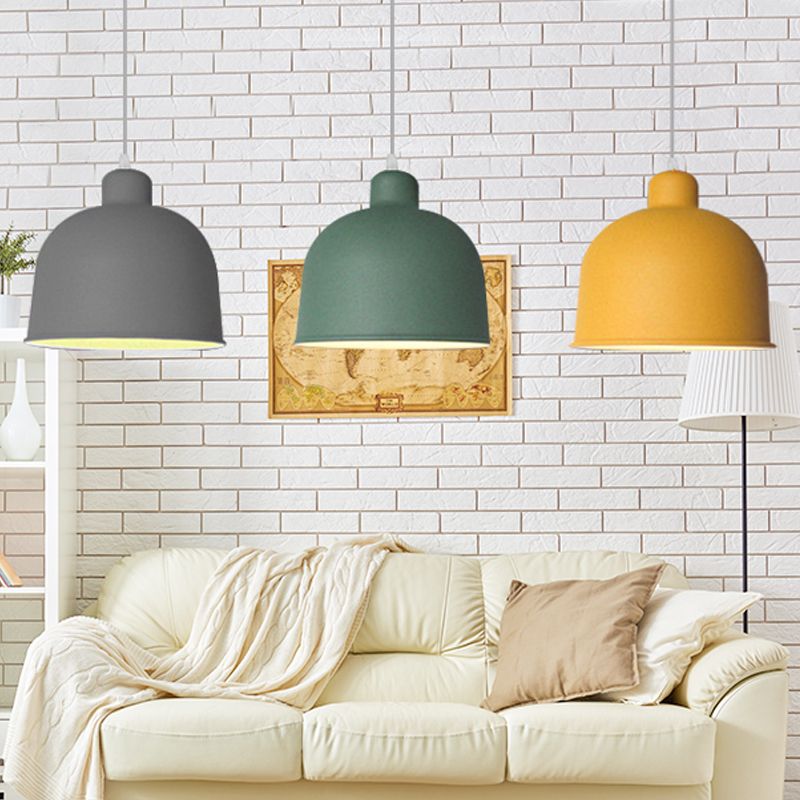 Metallschüssel Form Pendellicht Leichter Esszimmer 1 Kopf Makkaronstil Hanging Lampe