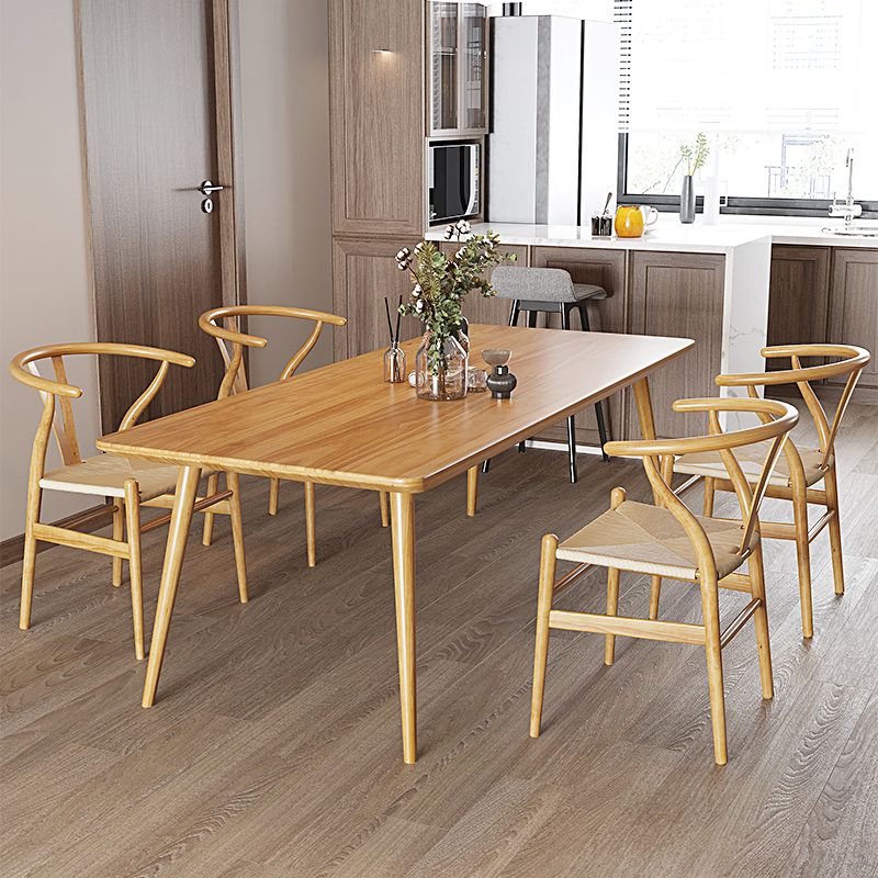 Rectangle 1/4/5 Pieces Dining Set Solid Wood Legs Dining Furniture Set