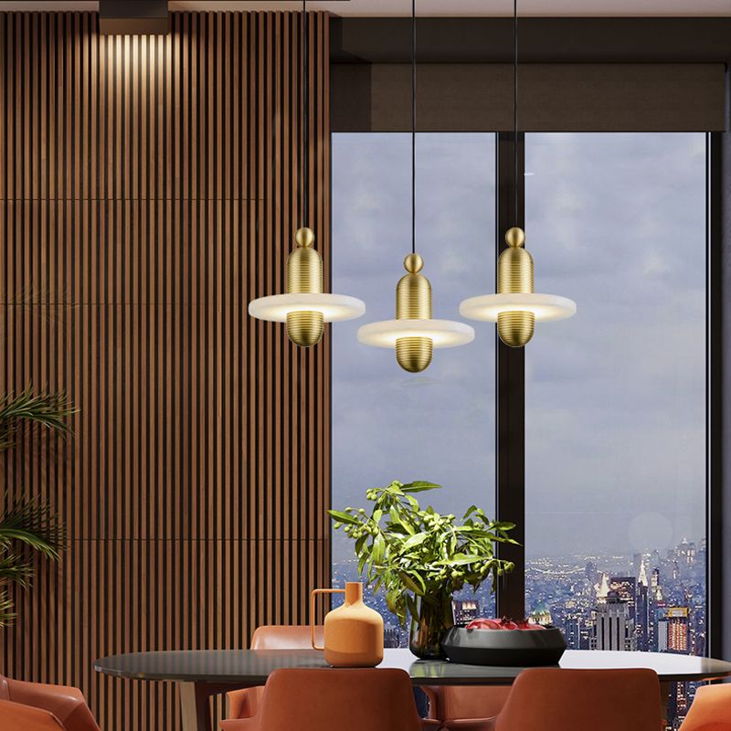 Marble Hanging Light Contemporary Simplicity Pendent Lighting Fixture for Drawing Room