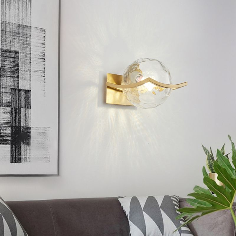 Luminaires d'éclairage en verre de style simple, une lampe murale de tête pour la chambre