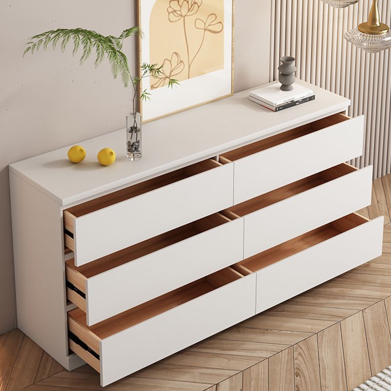 Contemporary Dresser Wooden Storage Chest Dresser with 6 Drawers