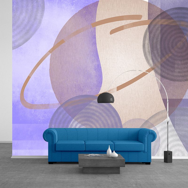 Modern Illustration Mural Wallpaper Abstract Geometry Sitting Room Wall Mural