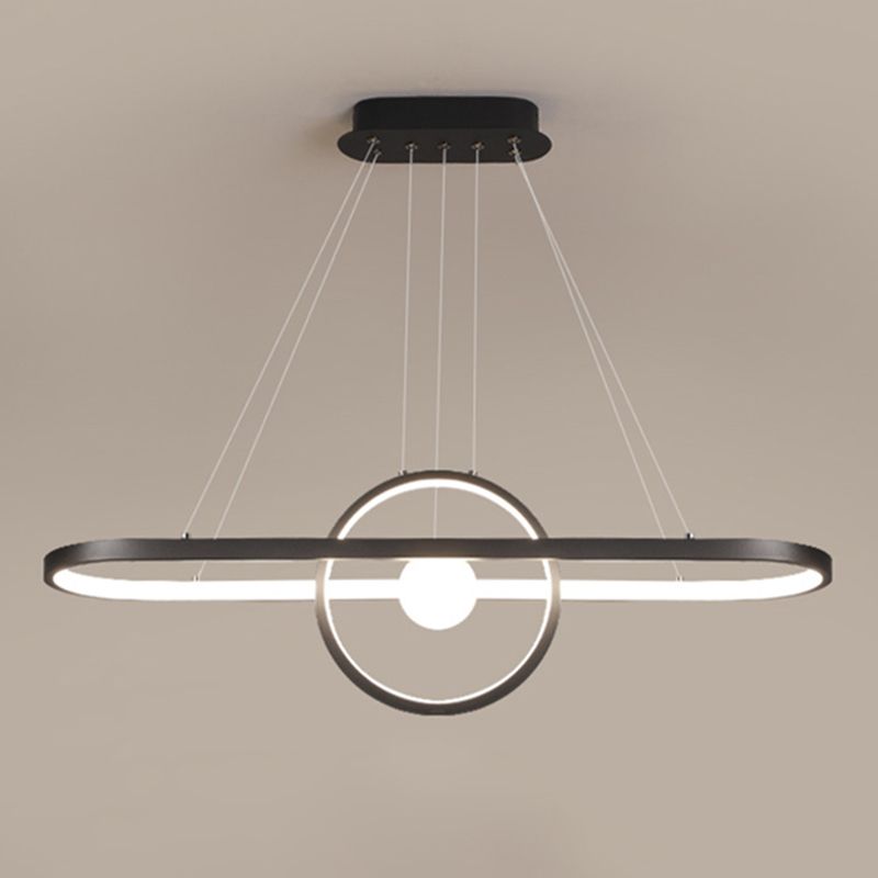 Contemporary Simplicity Ring Chandelier Pendant Light Acrylic Hanging Light Fixtures for Restaurant
