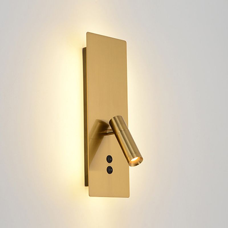 Modern Simple Iron Wall Light Rotatable Rectangle Shape Wall Lamp for Bedroom