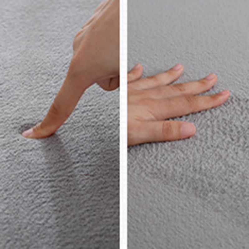 Simplicity Living Room Carpet Purple Pure Color Indoor Rug Polyester Washable Area Carpet