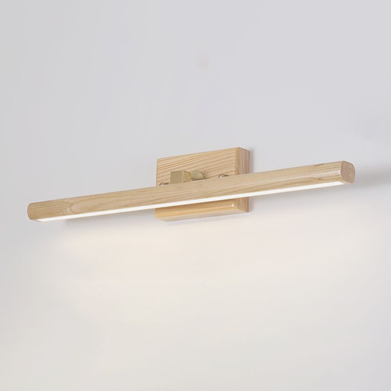 Modern Wooden Makeup Mirror Light Rotatable LED Mirror Lamp Fixture for Bathroom