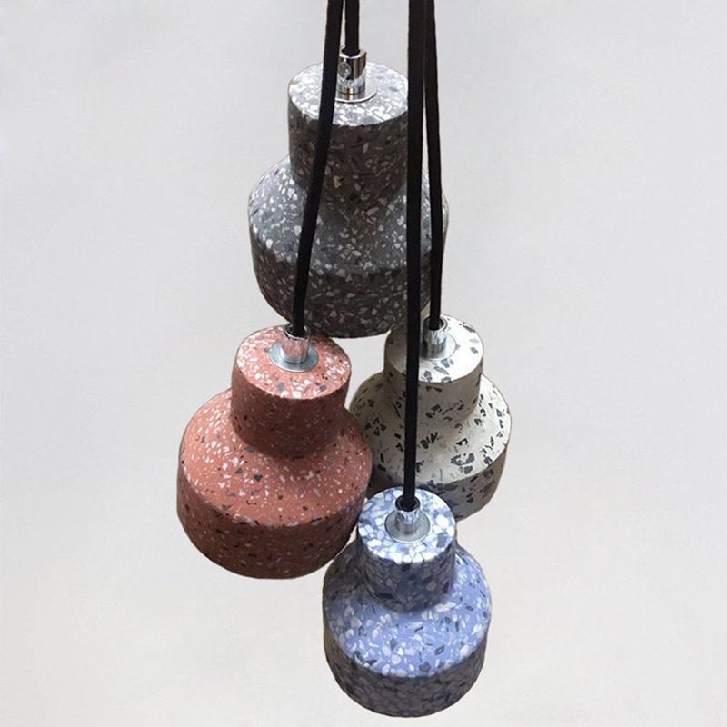 Estilo nórdico Minimalismo Lámpara colgante de terrazo 1 Light Creative dormitorio Fije de iluminación