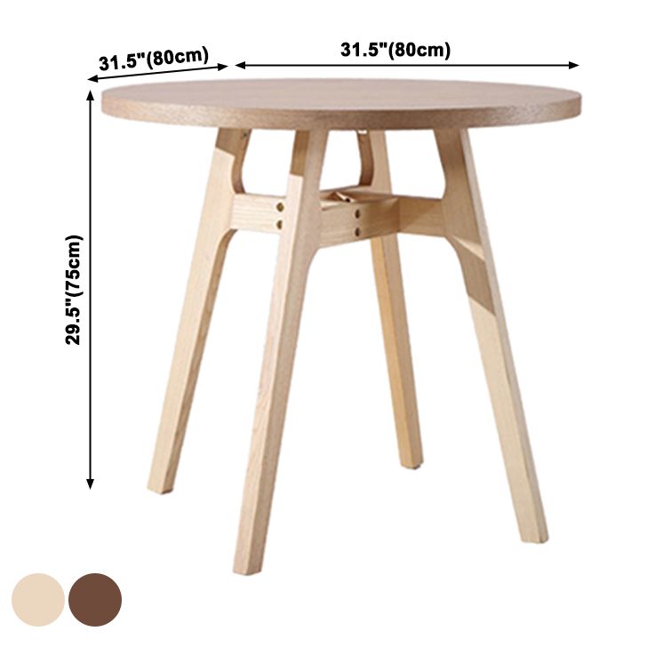 Solid Wood Dining Table Contemporary Style Dining Site Table with 4 Legs
