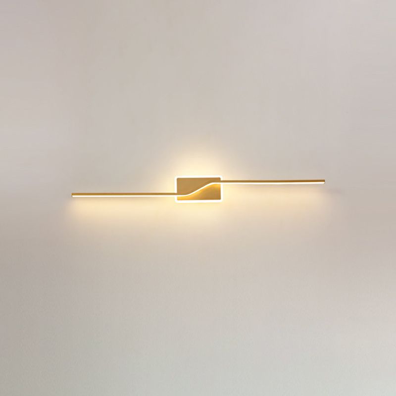 Noordse LED -muurlamp Minimalistische wandbalk Minimalistische wandbalk in gouden afwerking
