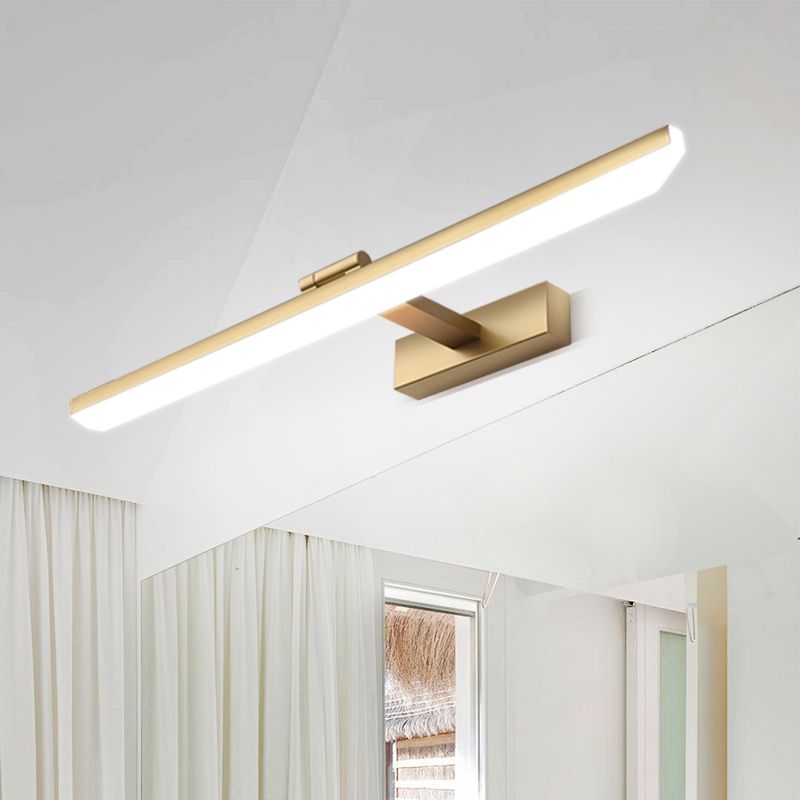 Linear LED Vanity Wall Light Fixtures Modern Mirror Front Light with Acrylic Shade