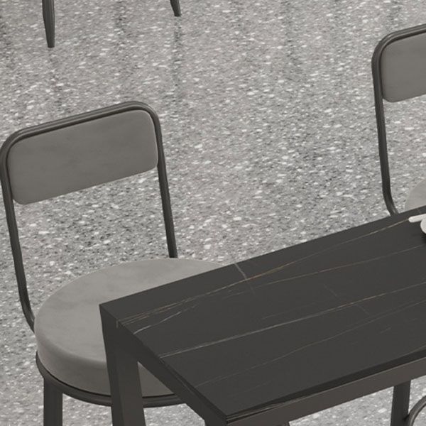 Modern 1/7 Pieces Bar Table Set Rectangle Stone Counter Table with Stools for Living Room