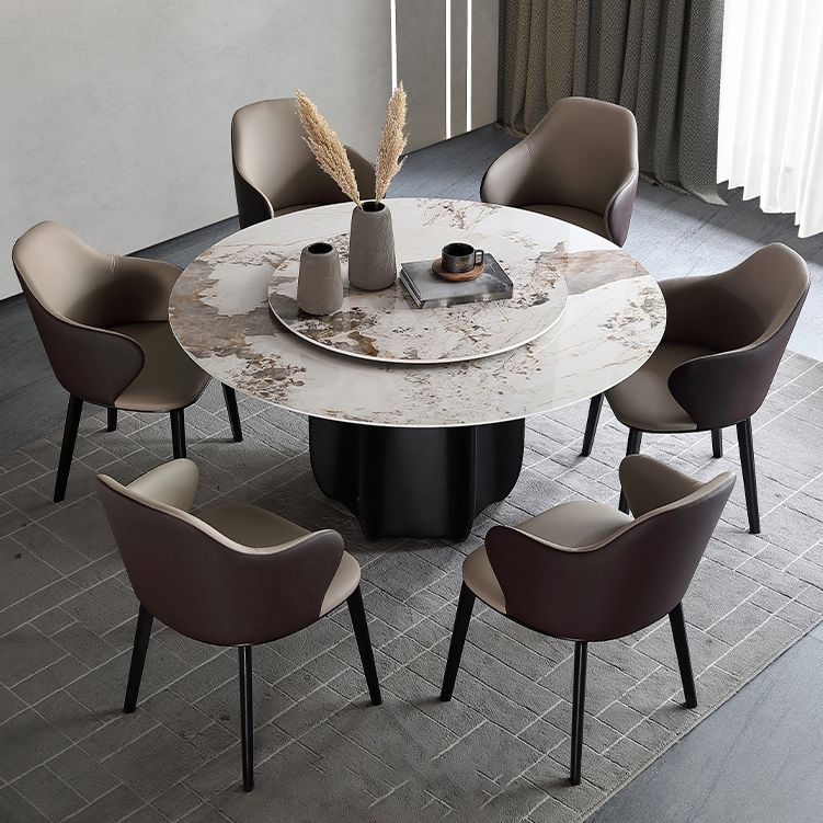 Modern Dining Table Round Sintered Stone Table for Restaurant