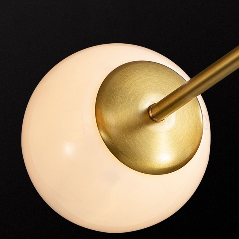 Glass Globe Chandelier Light Fixture Minimalist Chandelier Lighting Fixture in White