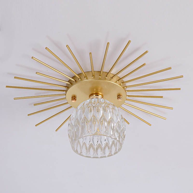 1-Luz del techo de cristal de montaje de vidrio de techo de cristal contemporáneo para Hallway