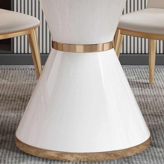 Modern Style 1/4/5/7 Pieces Dining Sintered Stone Dining Table Set with Metal Legs