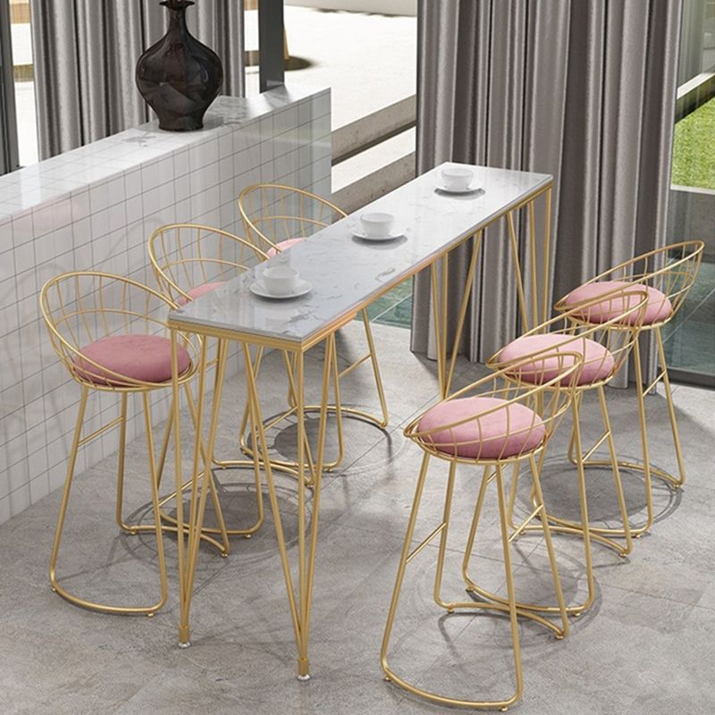 1/7 Pieces Pub Dining Set Contemporary Bar Stool and Table Set