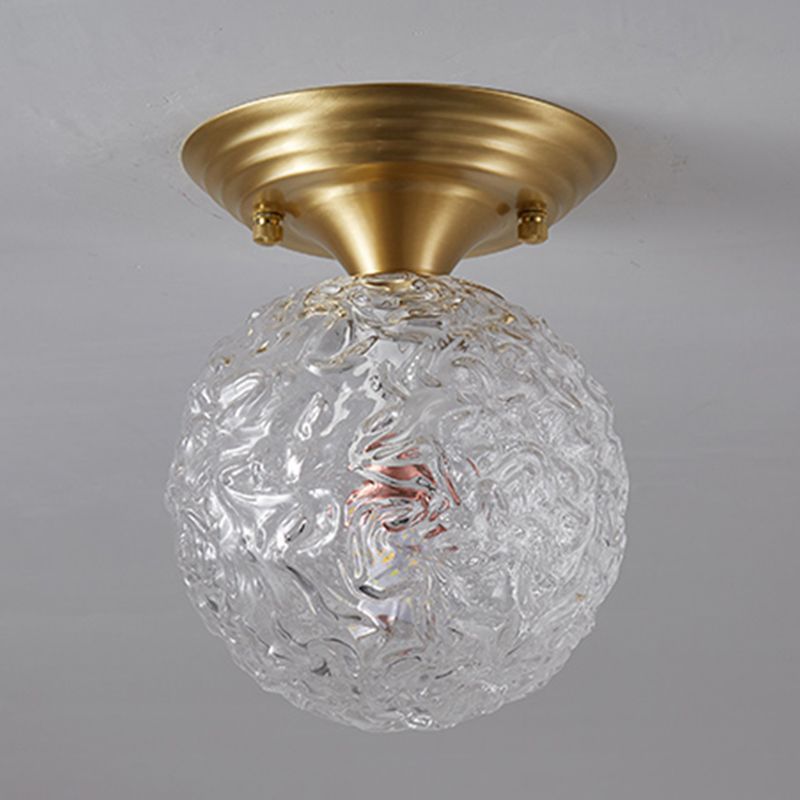 Modern Style Spherical Shape Ceiling Light Glass 1 Light Ceiling Light for Restaurant