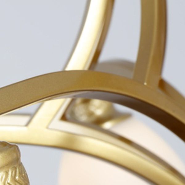 Lustre de lustre géométrique américain lustres en métal avec une teinte en verre