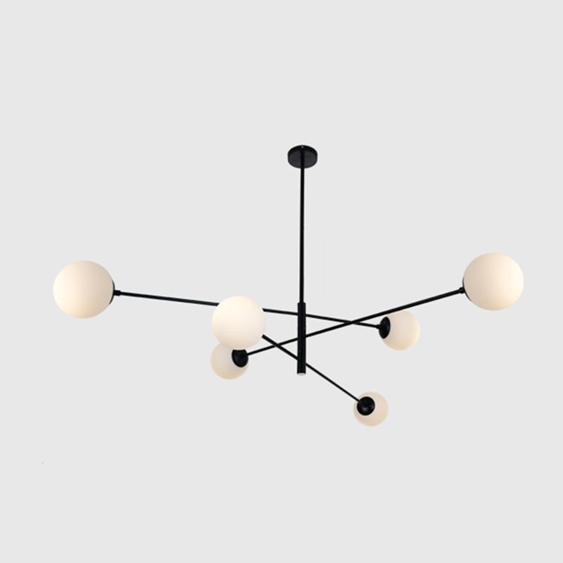 Burbujas sala de estar lámpara lámpara de lámpara vidrio de techo de estilo moderno luz en negro