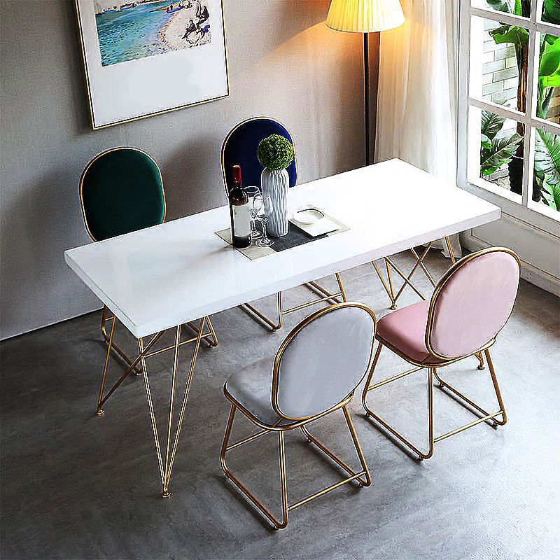 White Solid Wood Dining Set 1/5 Pieces Contemporary Dinette Set