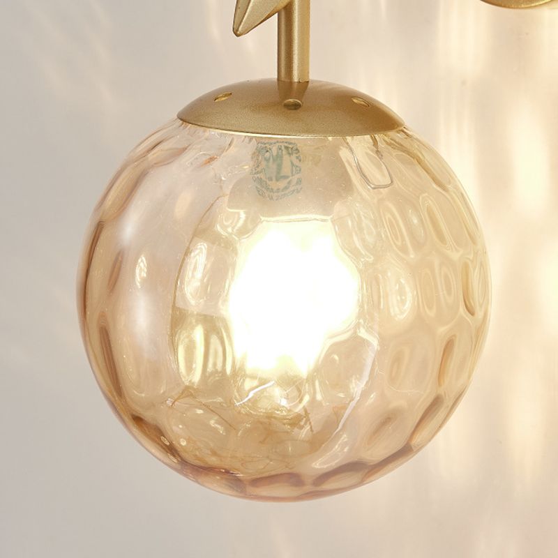 Contemporary Style Ball Wall Mounted Lamps Glass 1 Light Wall Light Sconce