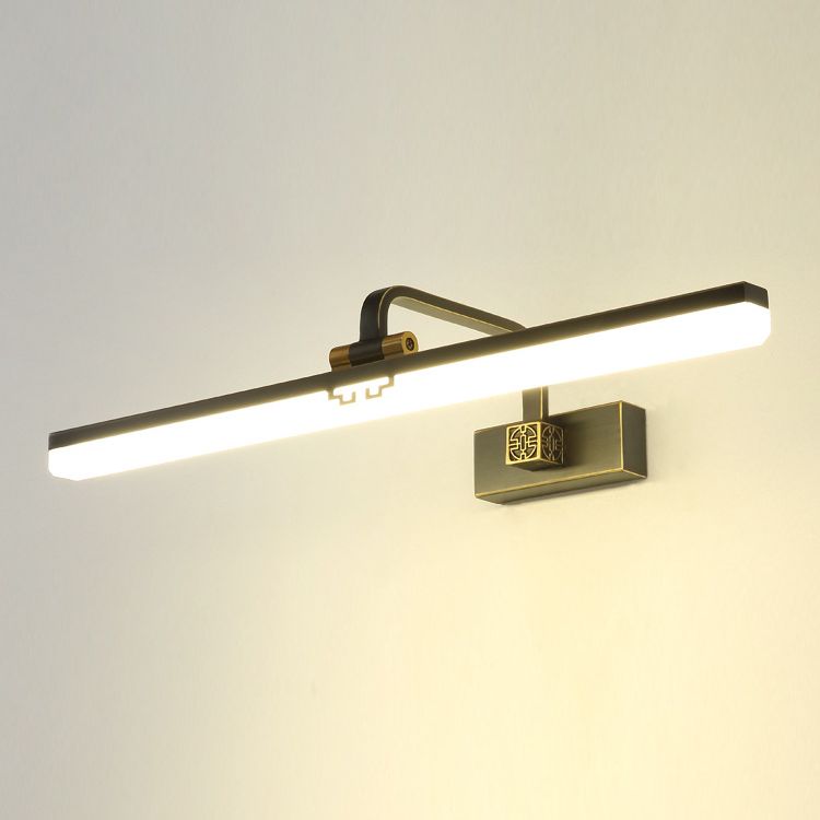 Linear Shape Wall Lighting in Modern Style Metal 1-Light Sconce Lamp for Bathroom