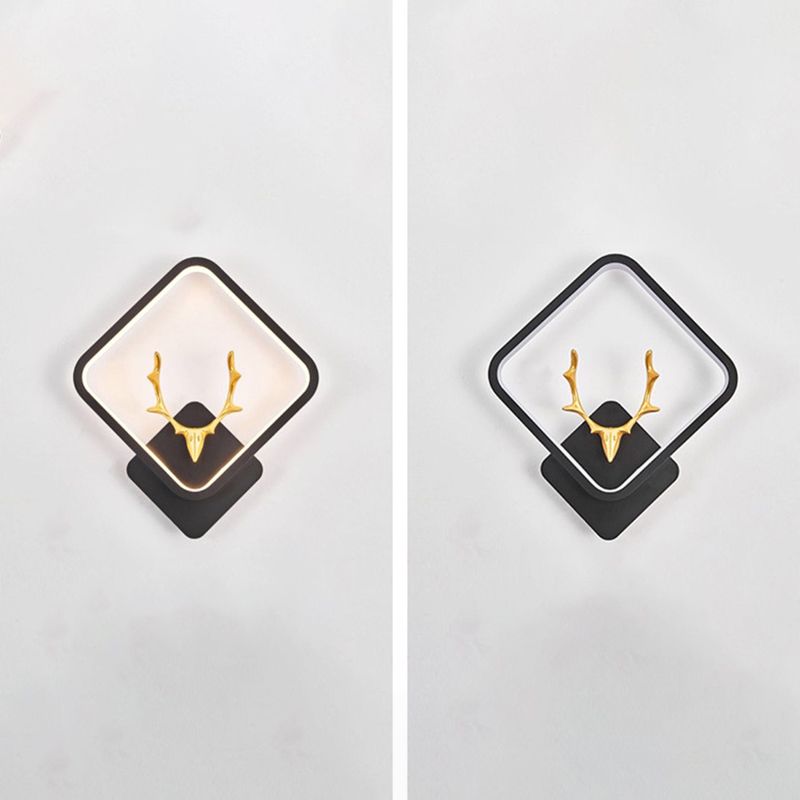 Contemporary Style Geometric Wall Mounted Lamps Metal 1 Light Wall Sconces