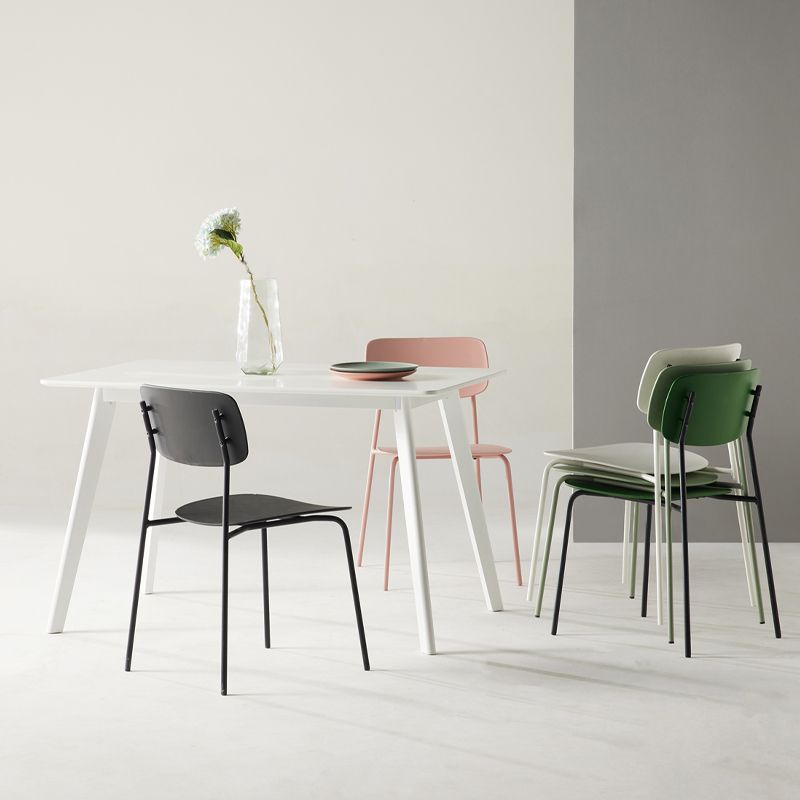 Chaise d'appoint empilable, chaise industrielle à dossier ouvert, sans accoudoirs, pour salle à manger