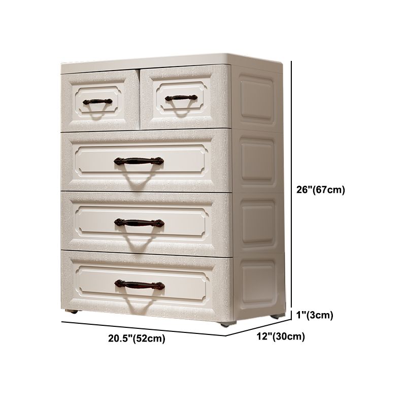 Plastic Storage Cabinet Contemporary Wardrobe Cabinet with Drawer for Home