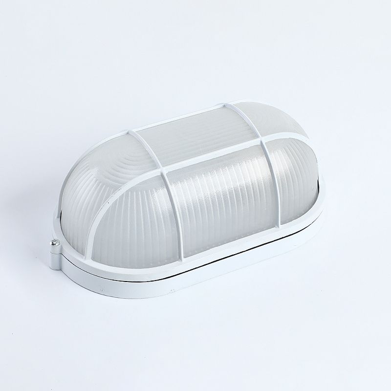 Simplicity Lámpara de techo para balcón, resistente al agua, a prueba de herrumbre, 1 luz de montaje empotrado para exteriores