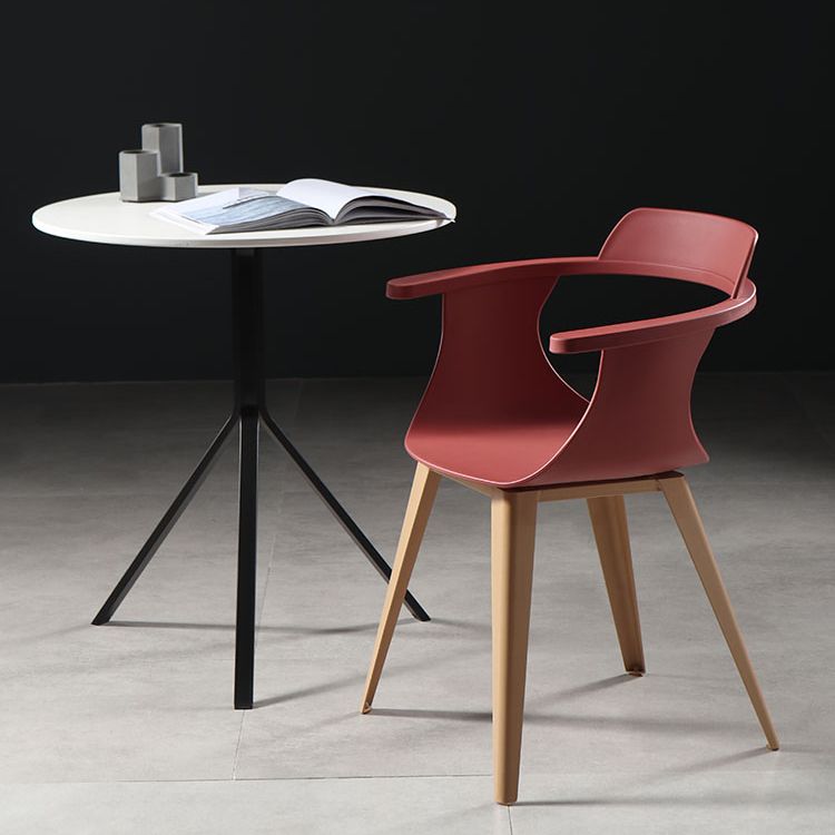 Silla moderna con respaldo abierto, sillones de comedor con patas de metal para cocina