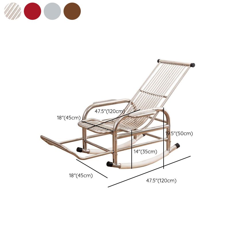 Contemporary Metal Rocking Chair Water Resistant Rocker for Home Decor