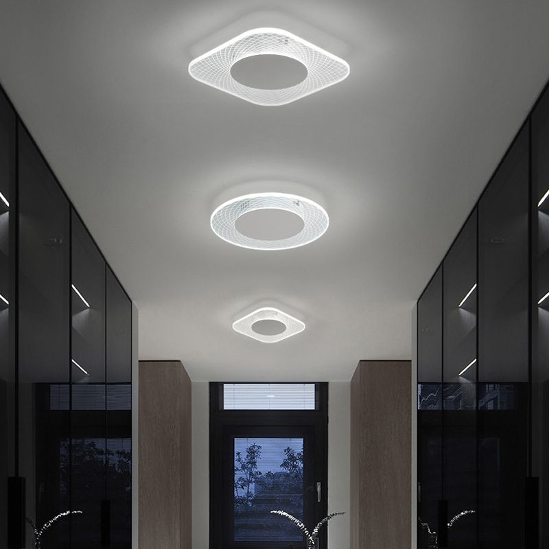 Contemporary LED Ceiling Lamp Metal Flush Mount Hallway Lighting