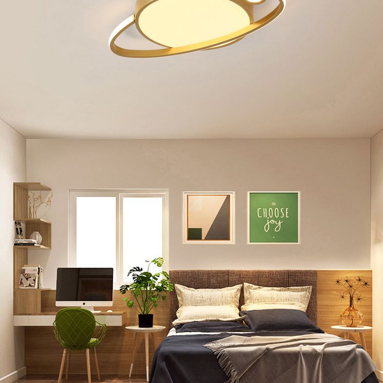 Lámparas de techo empotradas modernas de acrílico con luz empotrada Saturno para dormitorio
