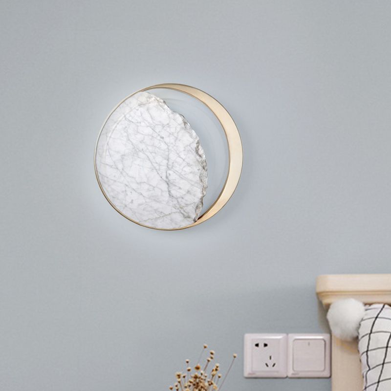 Novedad Mármol de la pared de la luna minimalista 1 Cabeza Sala de estar Flush Splush Splusw en oro