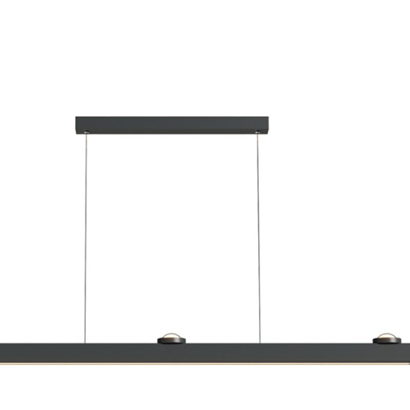 Linear Shape Metal Island Chandelier Modern Style 4 Lights Island Ceiling Light